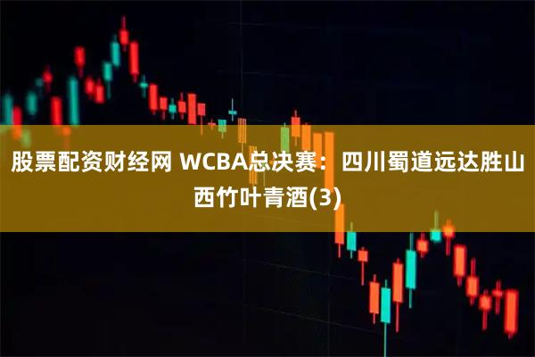 股票配资财经网 WCBA总决赛：四川蜀道远达胜山西竹叶青酒(3)